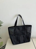 Harper Canvas Mesh Tote Bag