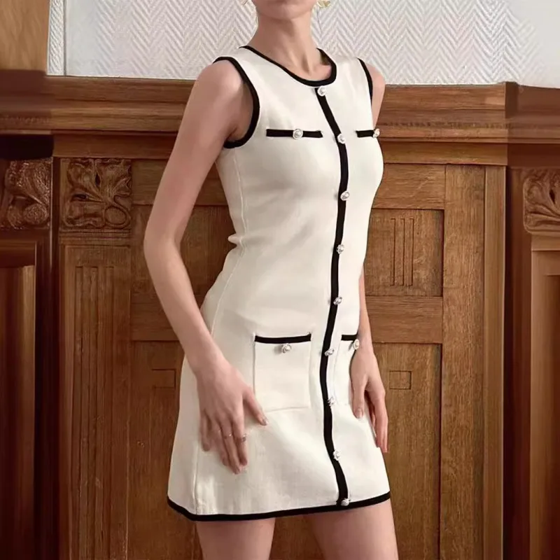 Latriz Tricot Sleeveless Mini Dress