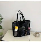 Harper Canvas Mesh Tote Bag