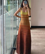 Solara Sunset Knit Maxi Dress
