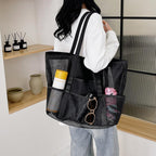 Harper Canvas Mesh Tote Bag