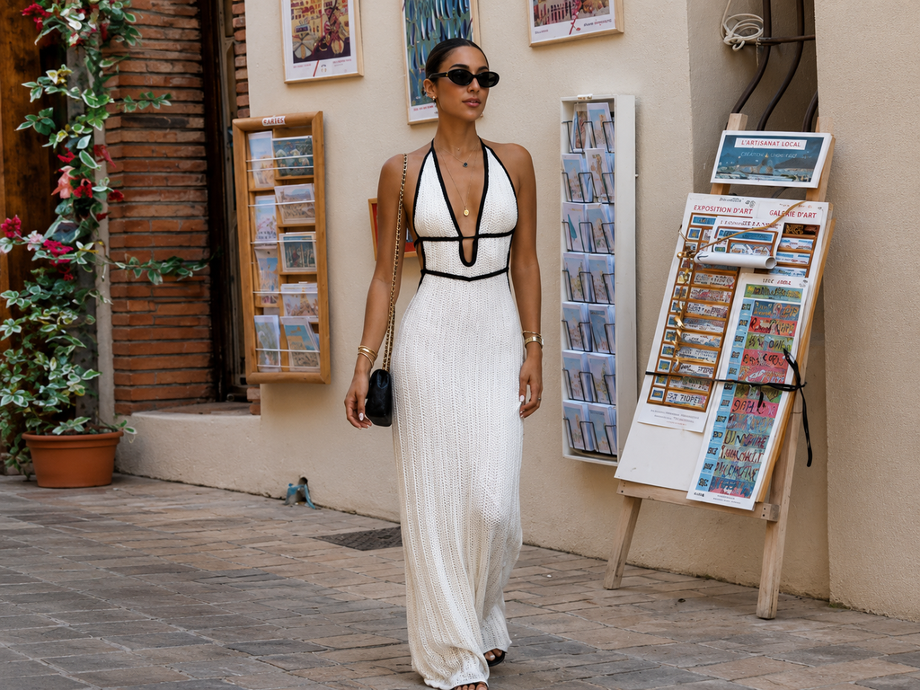 Harley Lace Up Halter Maxi Dress