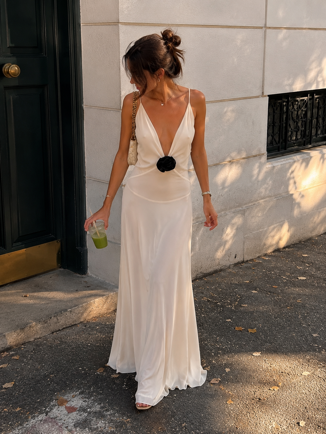 seraphina maxi dress Rose Slip Gown length Ana de Armas chic Historical reenactment Men's Size:7.5