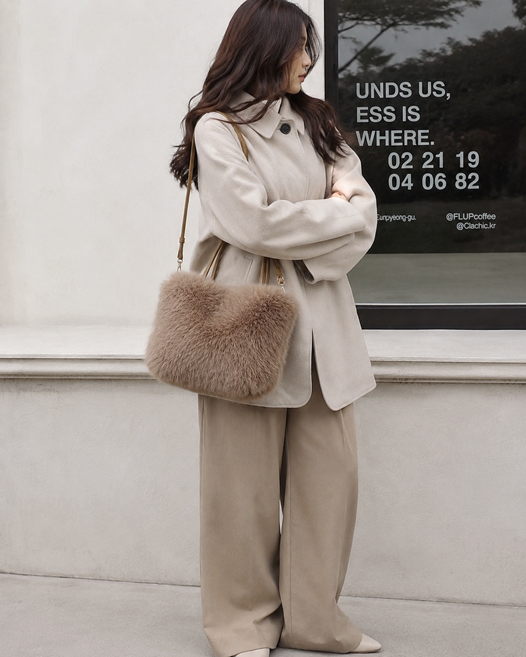 Maricar Faux Fur Crossbody Bag