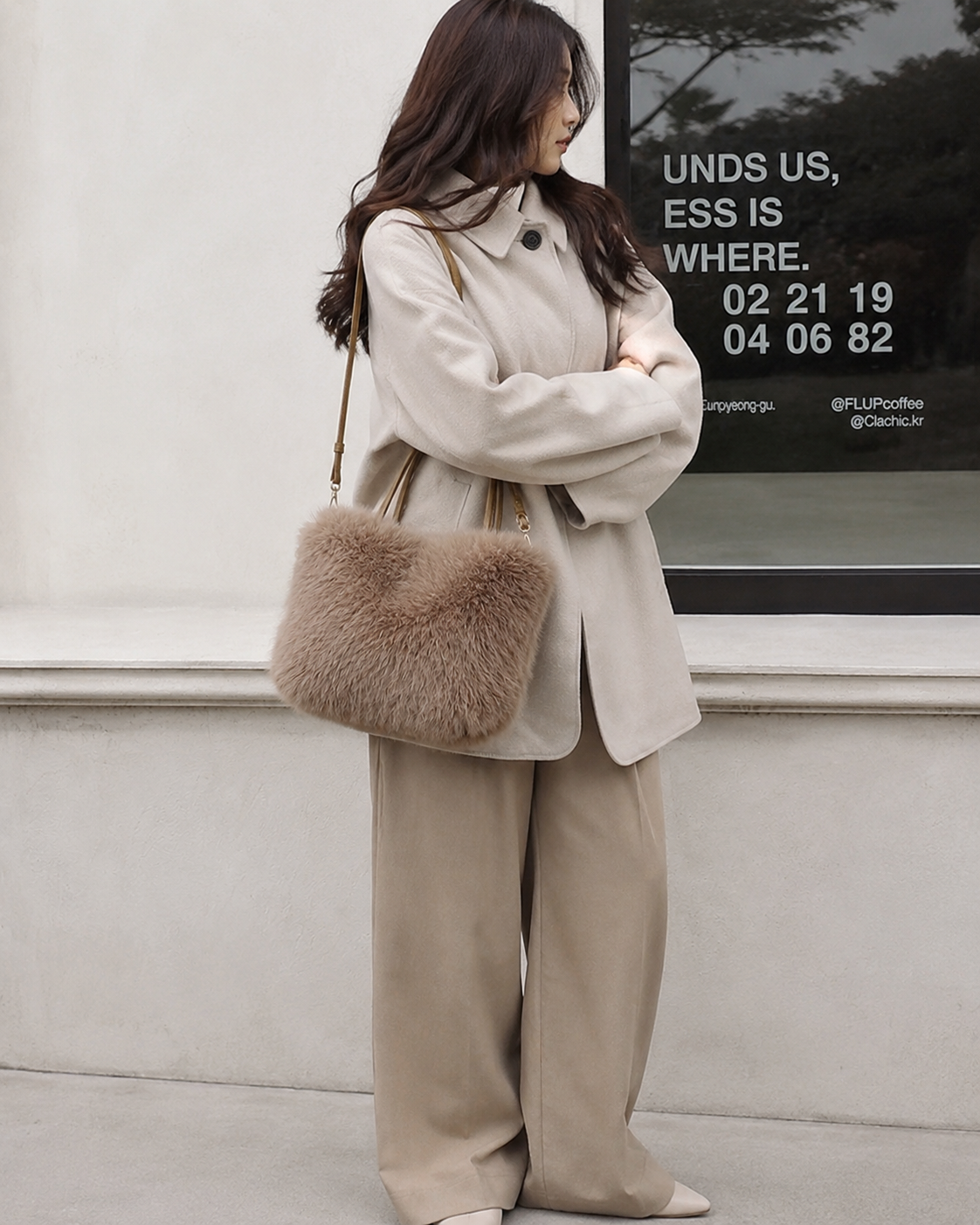 Maricar Faux Fur Crossbody Bag
