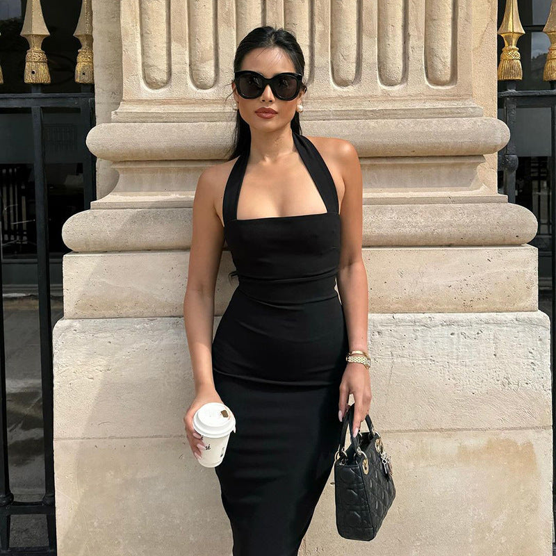 Yasmin Halter Neck Bodycon Maxi Dress