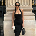 Yasmin Halter Neck Bodycon Maxi Dress