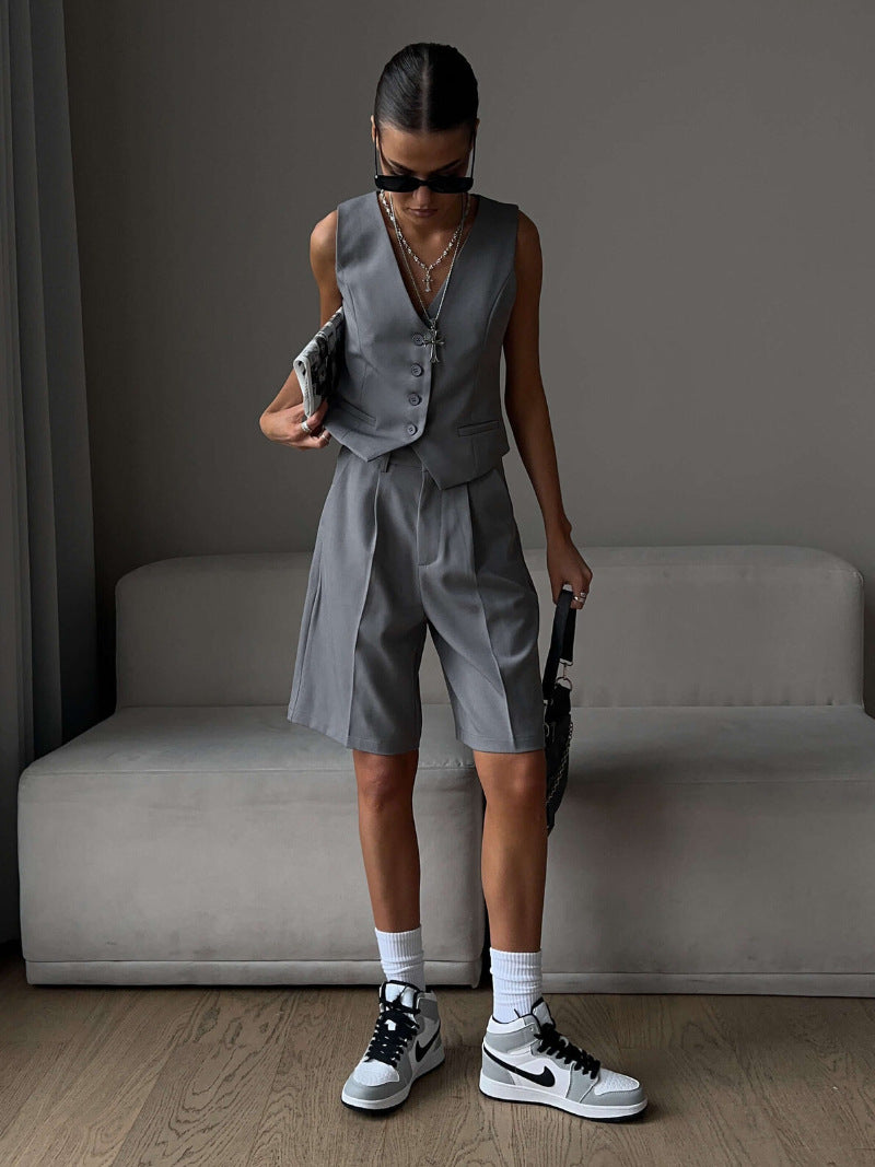 Bianca Tailored Vest & Bermuda Shorts Set