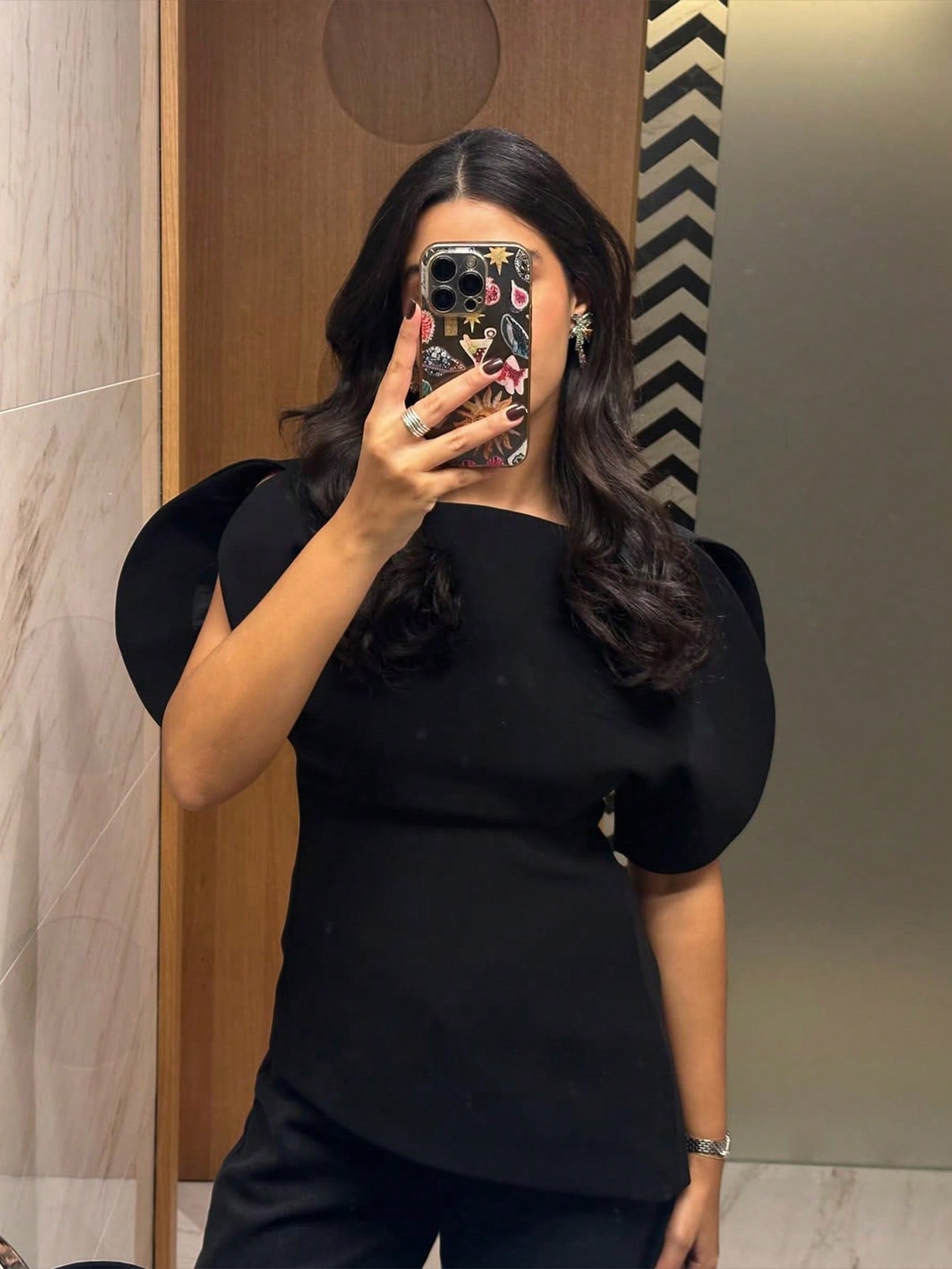 Sienna Tricot Balloon Sleeve Top