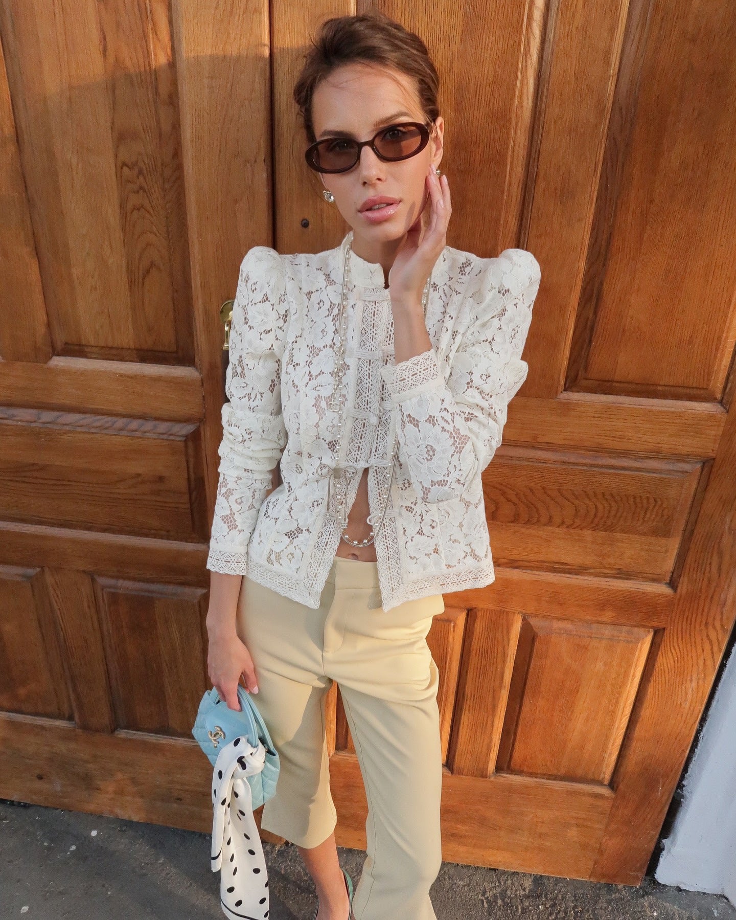 Claire Elegant Lace Blouse