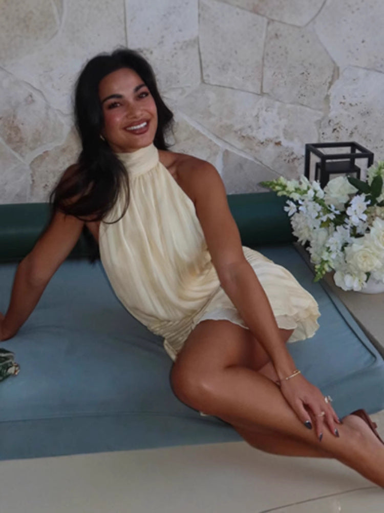 Solene Halter Neck Mini Dress