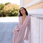 Beatrice Crochet Stripe Maxi Dress