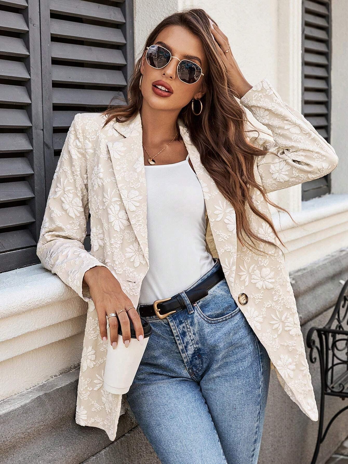 Aurielle Jacquard Blazer
