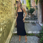 Yasmin Halter Neck Bodycon Maxi Dress