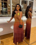 Solara Sunset Knit Maxi Dress