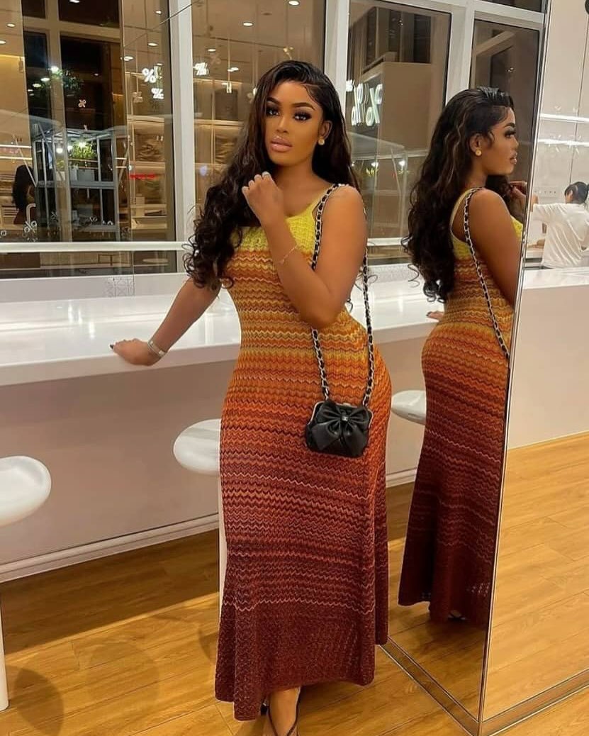 Solara Sunset Knit Maxi Dress