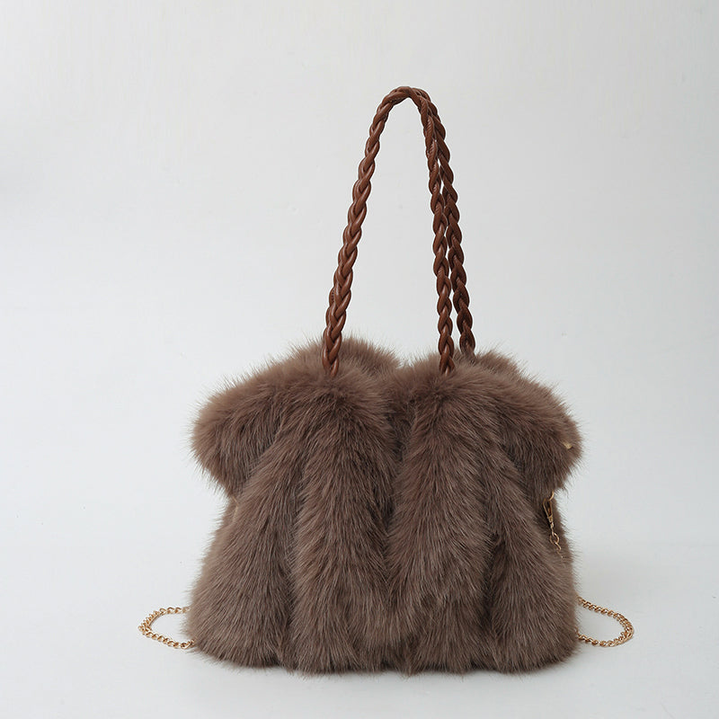 Loreen Faux Fur Tote Bag