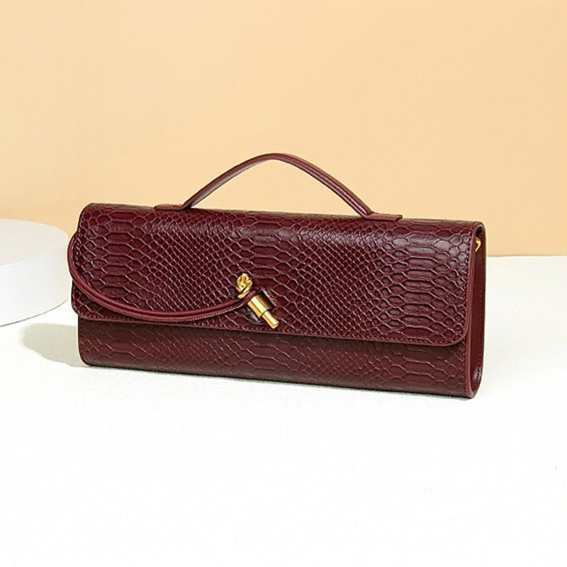 Bianca Croc-Embossed Leather Bag