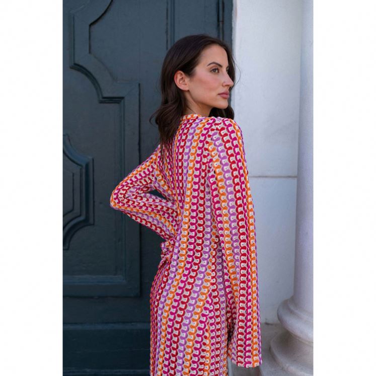 Beatrice Crochet Stripe Maxi Dress