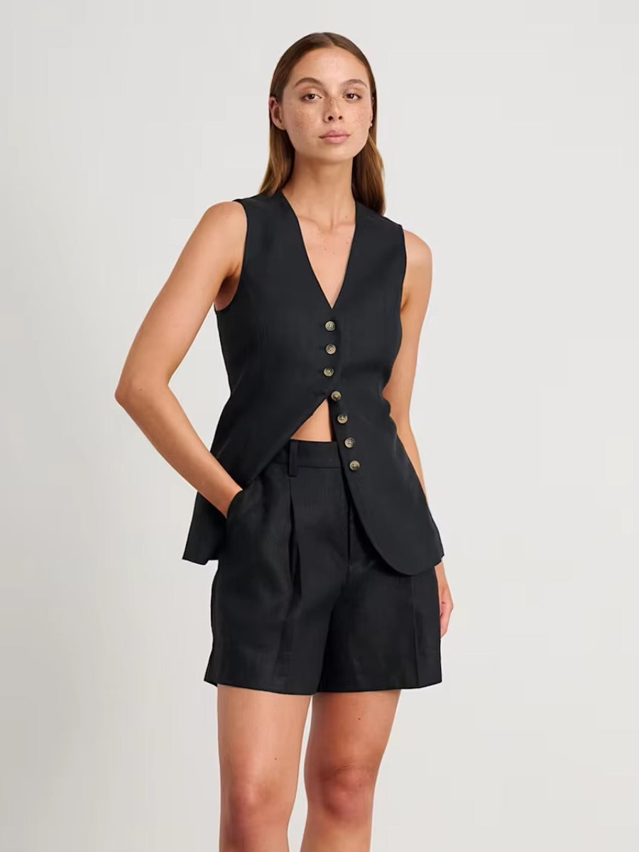 Amara Tailored Vest & Shorts Set