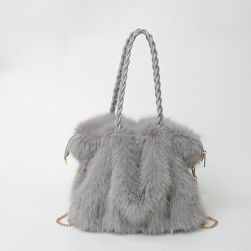 Loreen Faux Fur Tote Bag