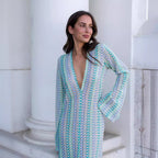 Beatrice Crochet Stripe Maxi Dress