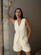 Amara Tailored Vest & Shorts Set