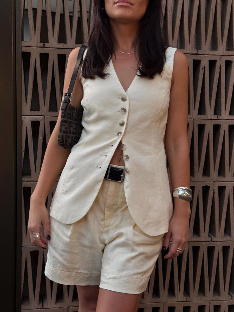 Amara Tailored Vest & Shorts Set