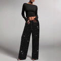 Celeste Sequin Wide-Leg Trousers
