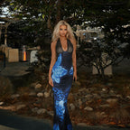 Bianca Tie Dye Lace Detail Maxi Dress