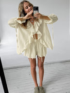 Elara Ruffle Tie Co-Ord Set