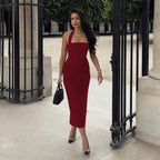 Yasmin Halter Neck Bodycon Maxi Dress