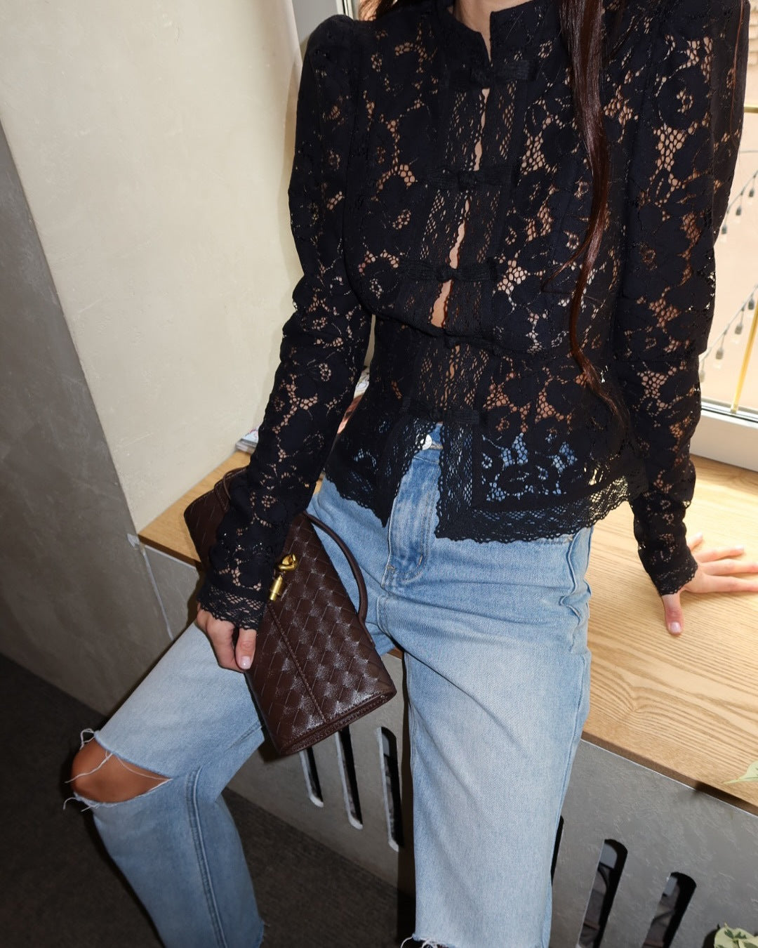 Claire Elegant Lace Blouse