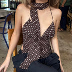 Valentina Polka Dot Halter Top