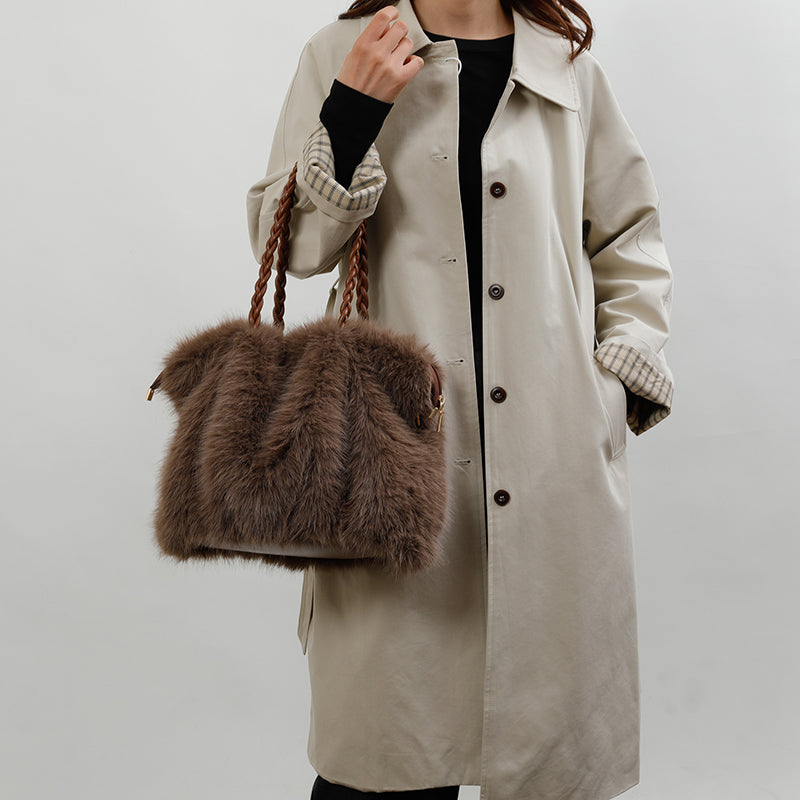 Loreen Faux Fur Tote Bag