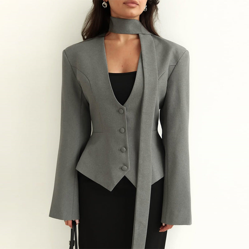 Elowen Tailored Scarf Blazer