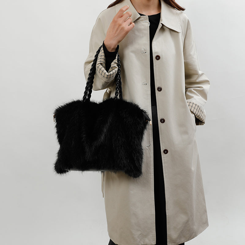 Loreen Faux Fur Tote Bag