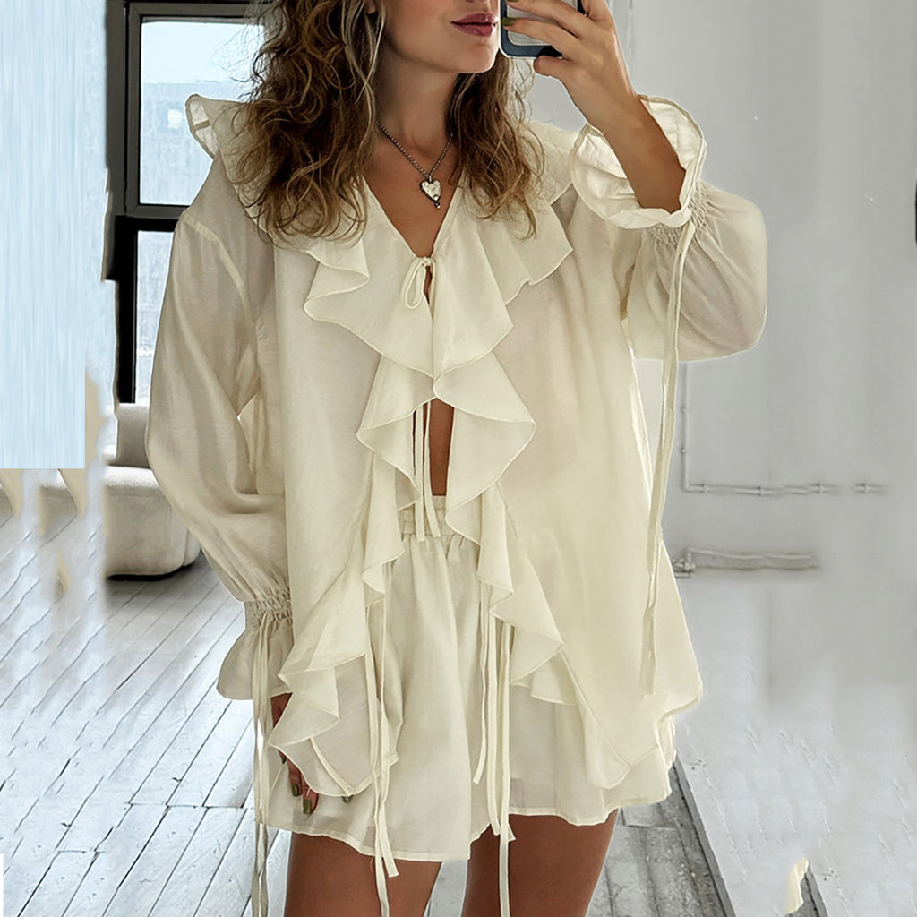 Elara Ruffle Tie Co-Ord Set