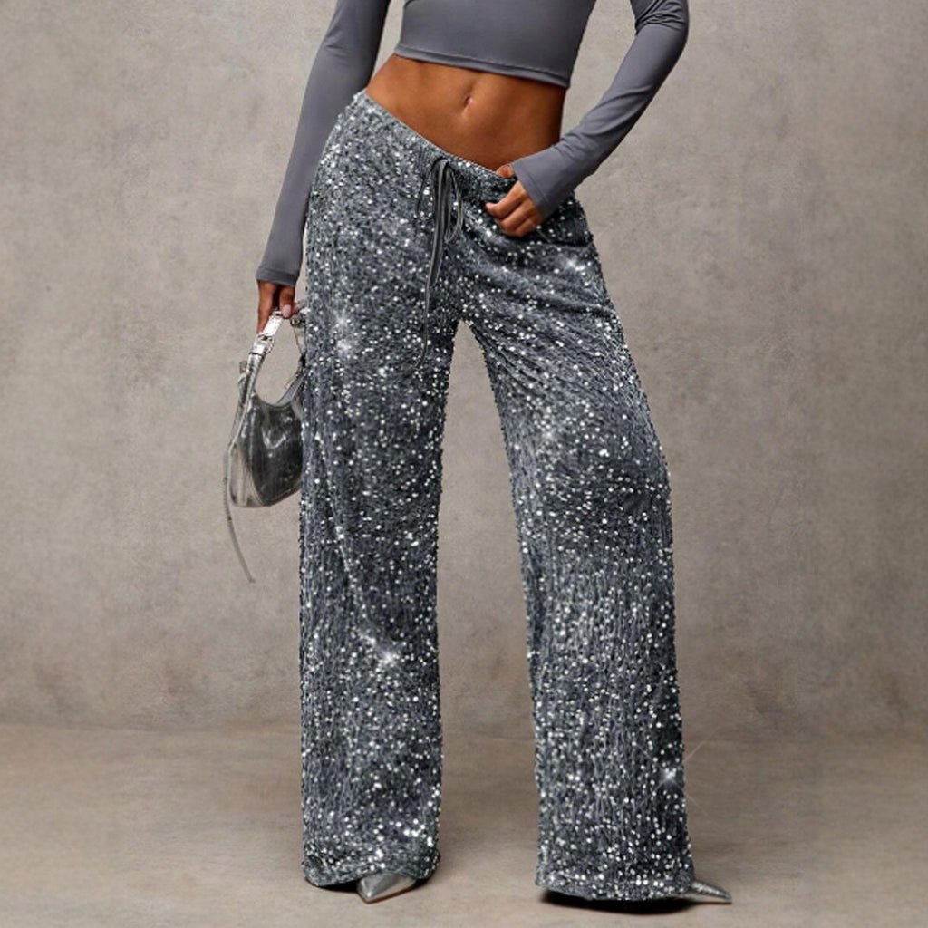 Celeste Sequin Wide-Leg Trousers