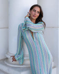 Beatrice Crochet Stripe Maxi Dress