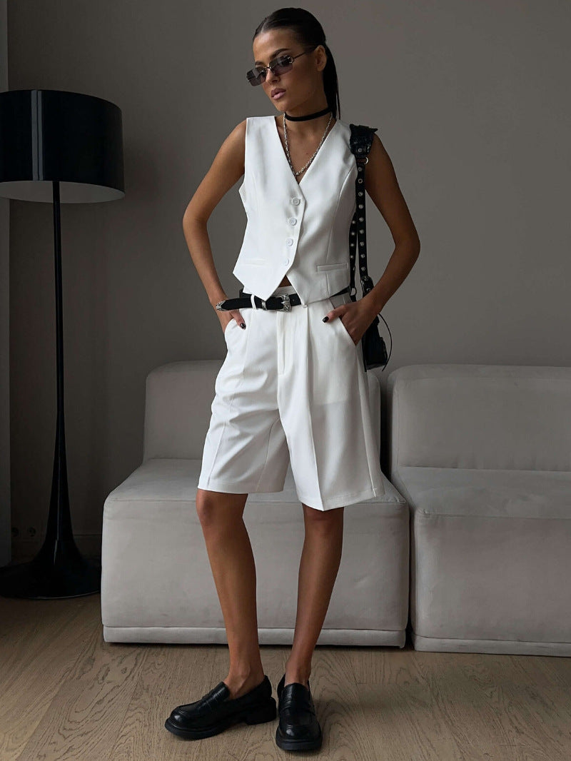 Bianca Tailored Vest & Bermuda Shorts Set