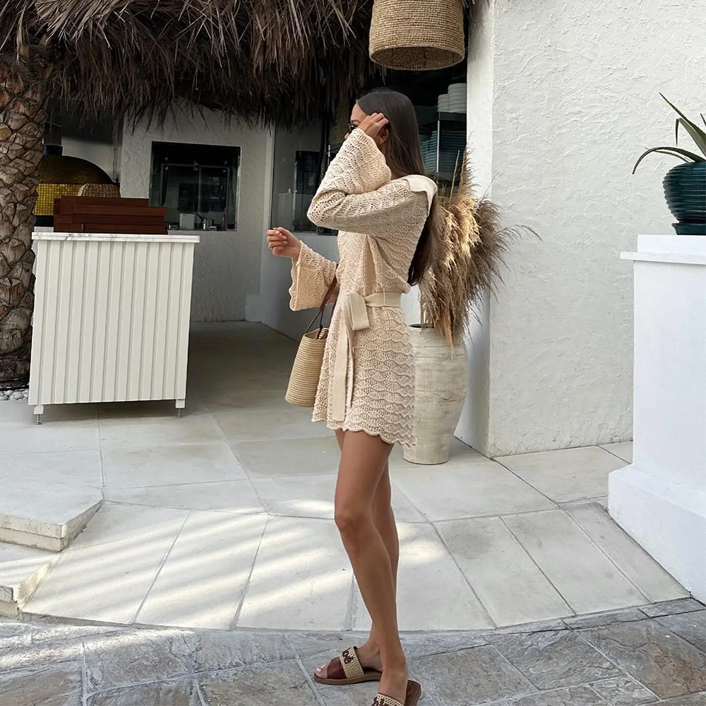 Sienna Crochet Mini Dress