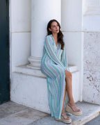 Beatrice Crochet Stripe Maxi Dress