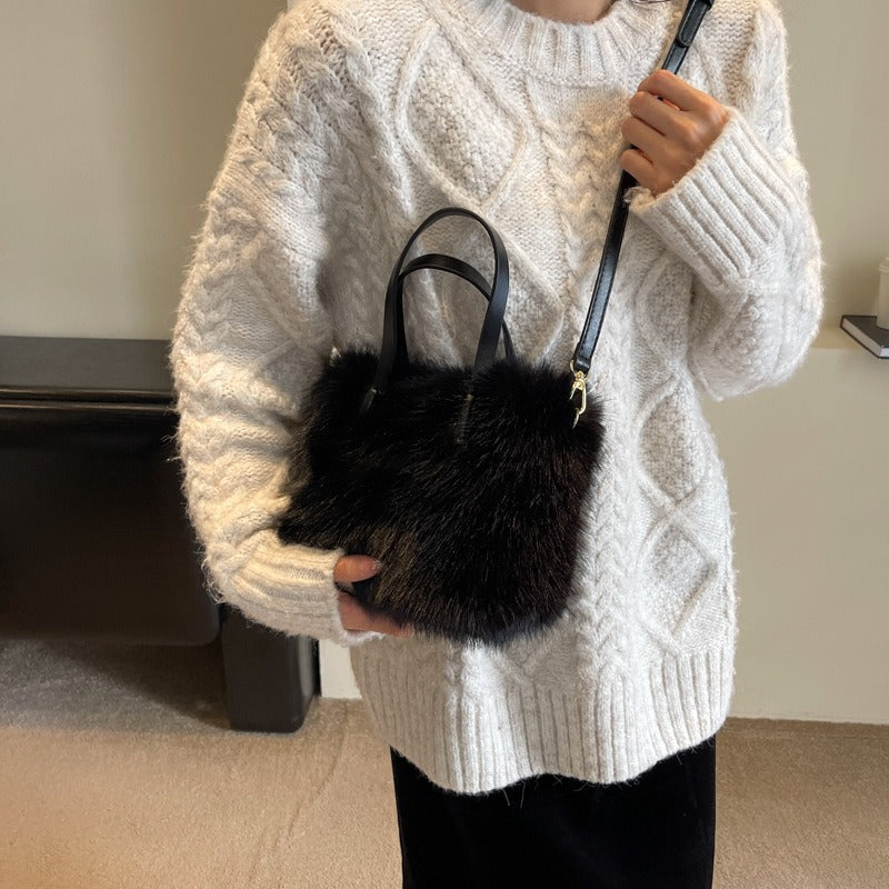 Maricar Faux Fur Crossbody Bag
