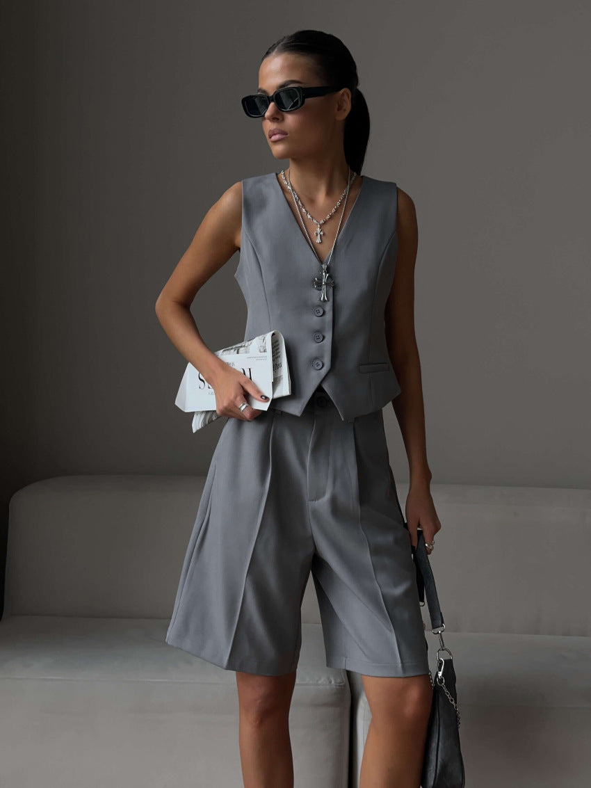 Bianca Tailored Vest & Bermuda Shorts Set
