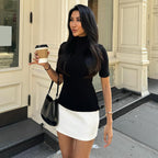 Lisbeth High Neck Mini Dress