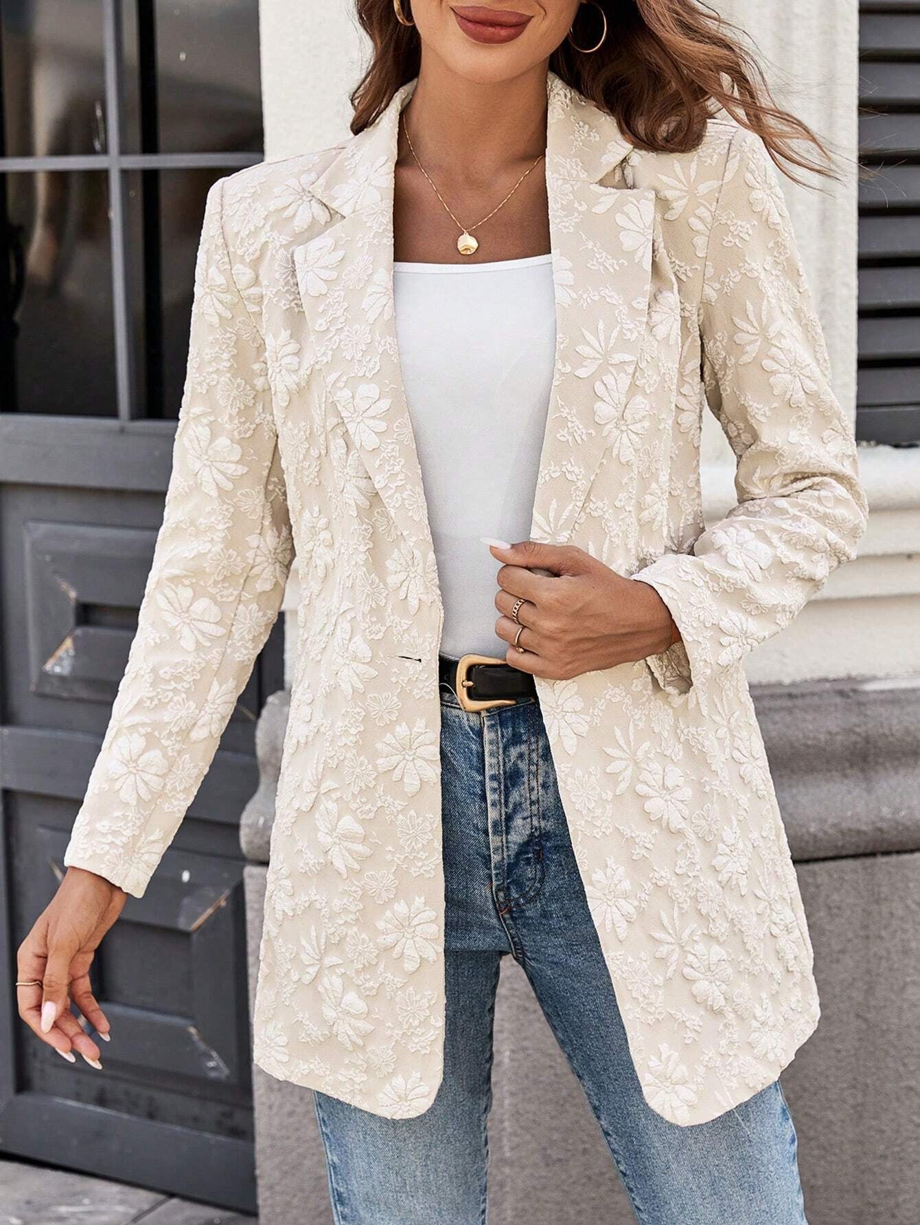 Aurielle Jacquard Blazer