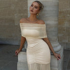 Bella Double Deck Ruched Maxi Dress