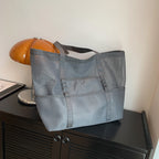 Harper Canvas Mesh Tote Bag