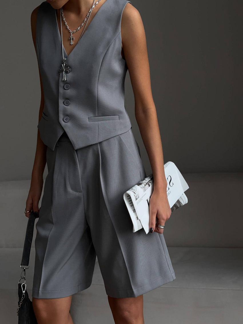 Bianca Tailored Vest & Bermuda Shorts Set